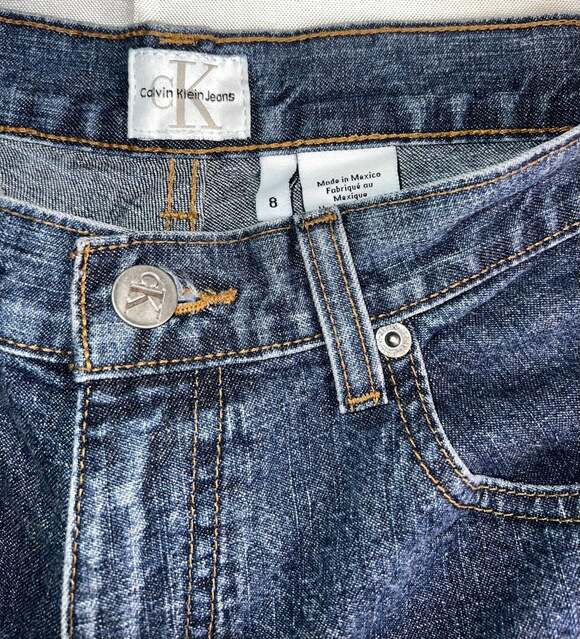 Vintage Calvin Klein Bootcut Jeans Size 8x30 Doublestone Wash Blue Denim #5 - Picture 3 of 9